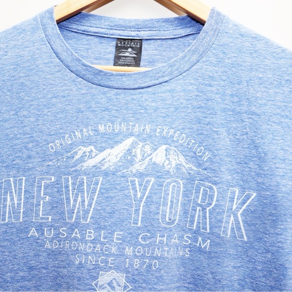 New York Ausable Chasm ADK Mountains 1870 size L Cotton blend - Picture 2 of 3